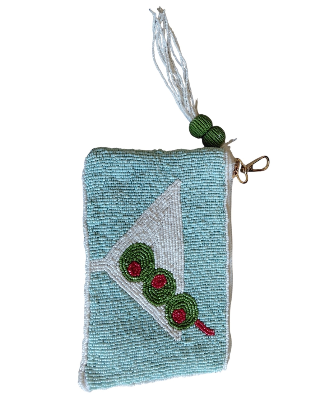 Wandering Moon martini glass beaded clutch